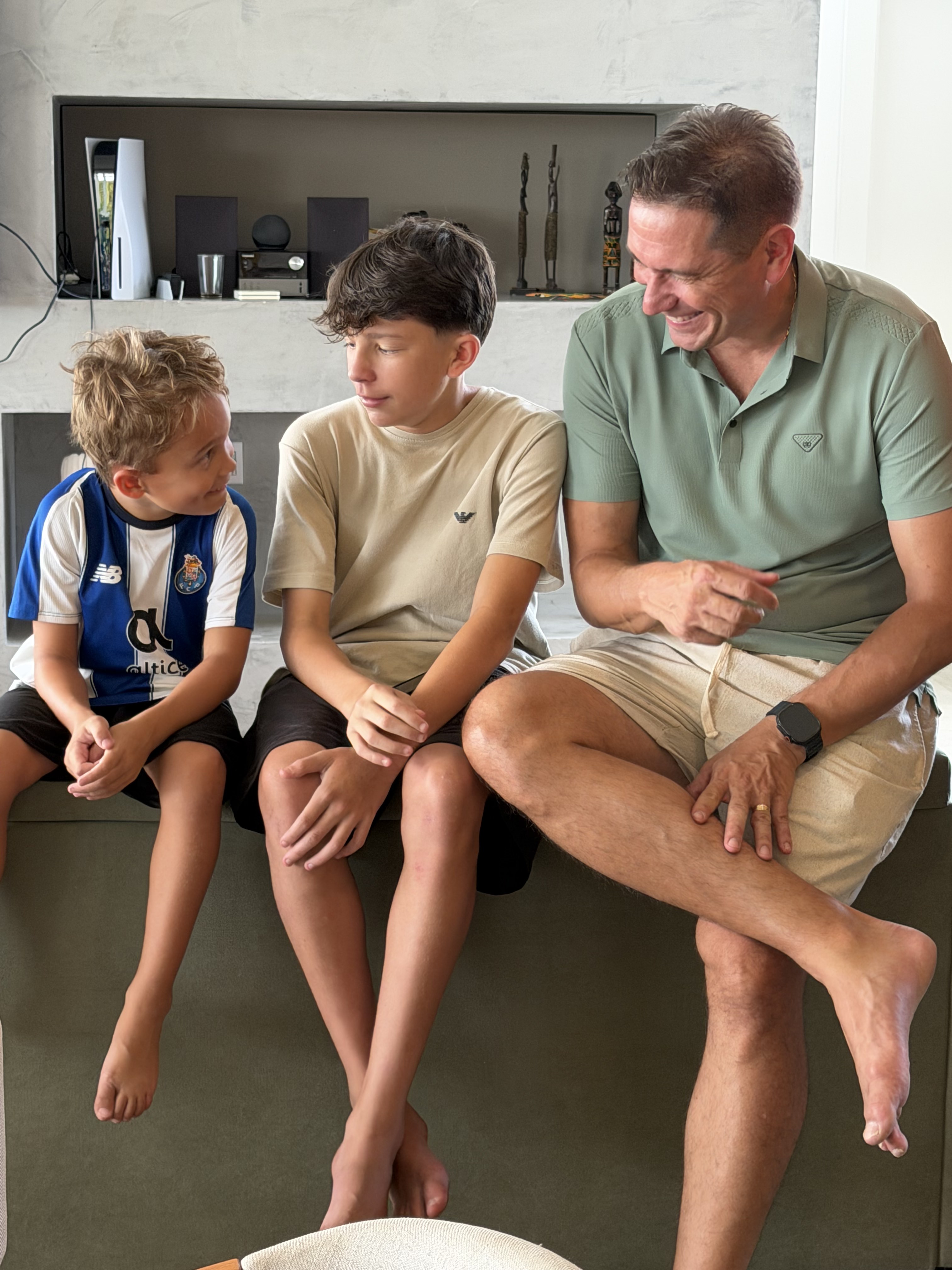 Patrick com Thomas e Henri